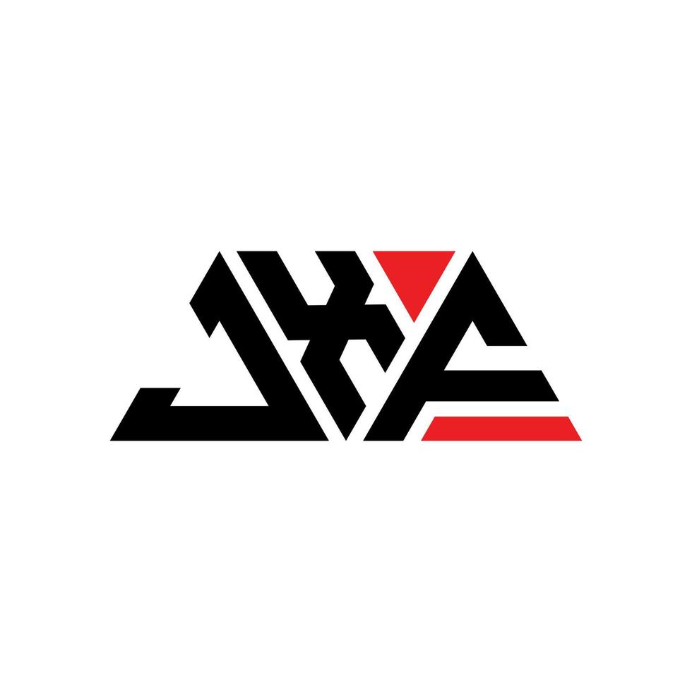 création de logo de lettre triangle jxf avec forme de triangle. monogramme de conception de logo triangle jxf. modèle de logo vectoriel triangle jxf avec couleur rouge. logo triangulaire jxf logo simple, élégant et luxueux. jxf