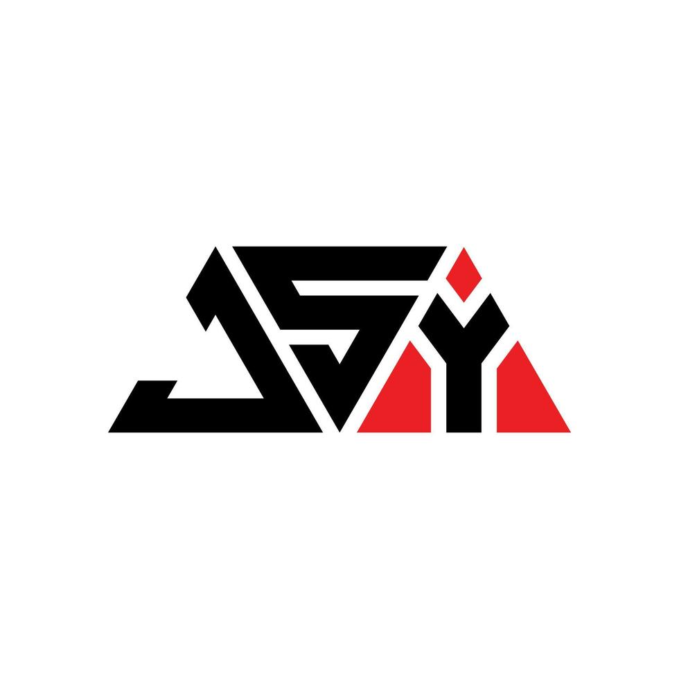 création de logo de lettre triangle jsy avec forme de triangle. monogramme de conception de logo triangle jsy. modèle de logo vectoriel triangle jsy avec couleur rouge. logo triangulaire jsy logo simple, élégant et luxueux. jsy