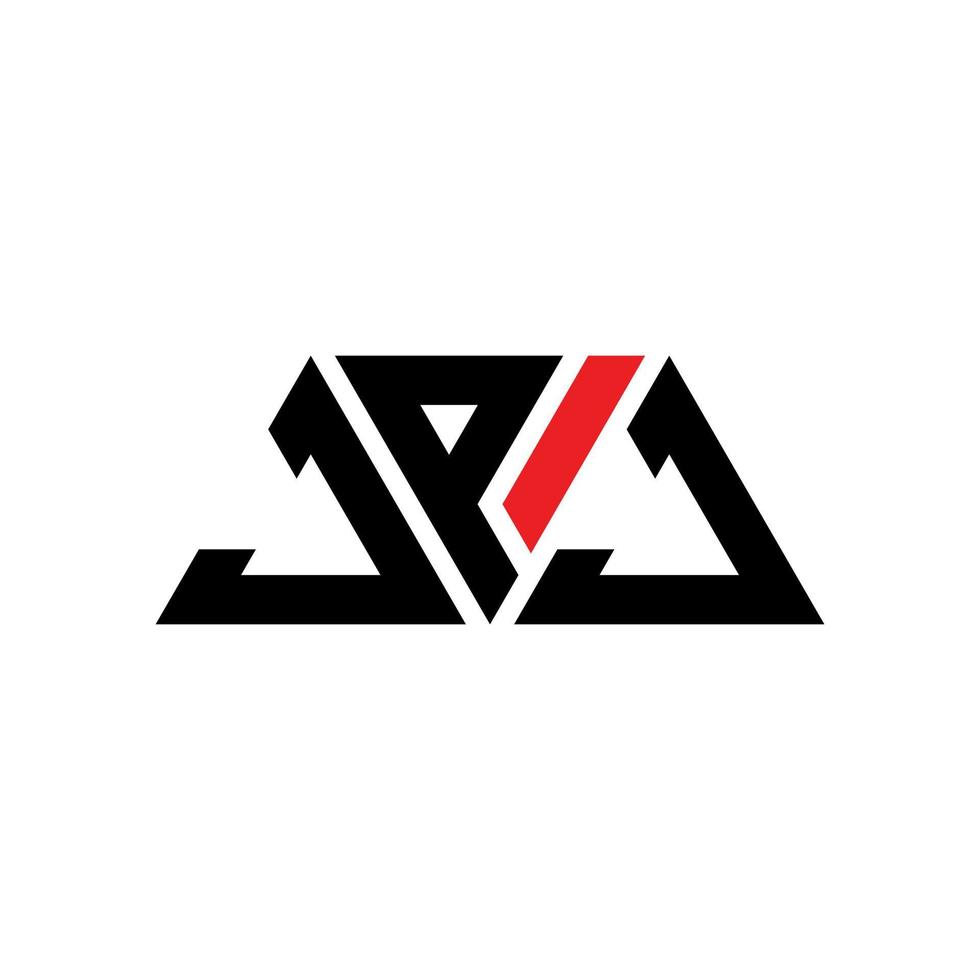 création de logo de lettre triangle jpj avec forme de triangle. monogramme de conception de logo triangle jpj. modèle de logo vectoriel triangle jpj avec couleur rouge. jpj logo triangulaire logo simple, élégant et luxueux. jpj