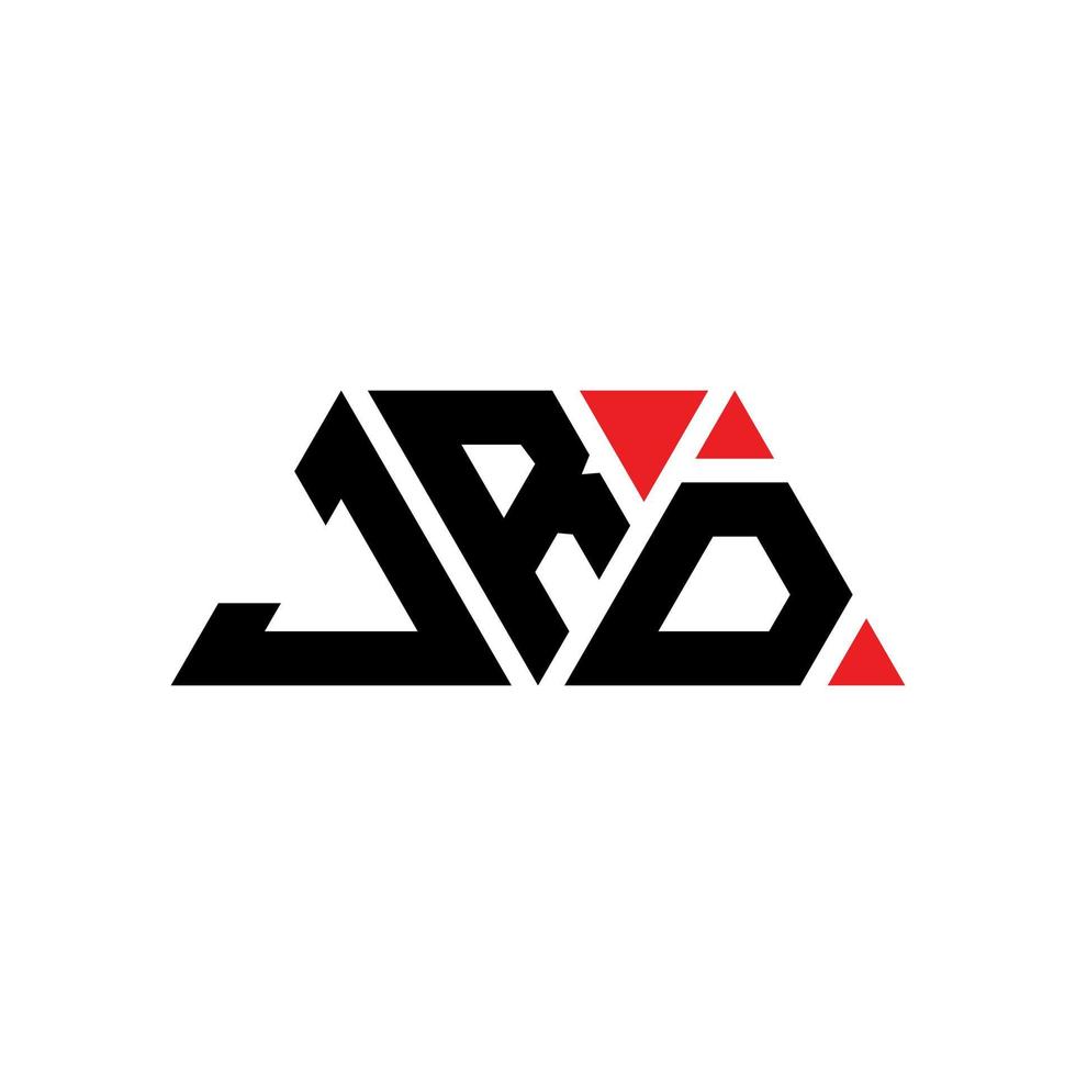 création de logo de lettre de triangle jrd avec forme de triangle. monogramme de conception de logo jrd triangle. modèle de logo vectoriel triangle jrd avec couleur rouge. logo triangulaire jrd logo simple, élégant et luxueux. jrd