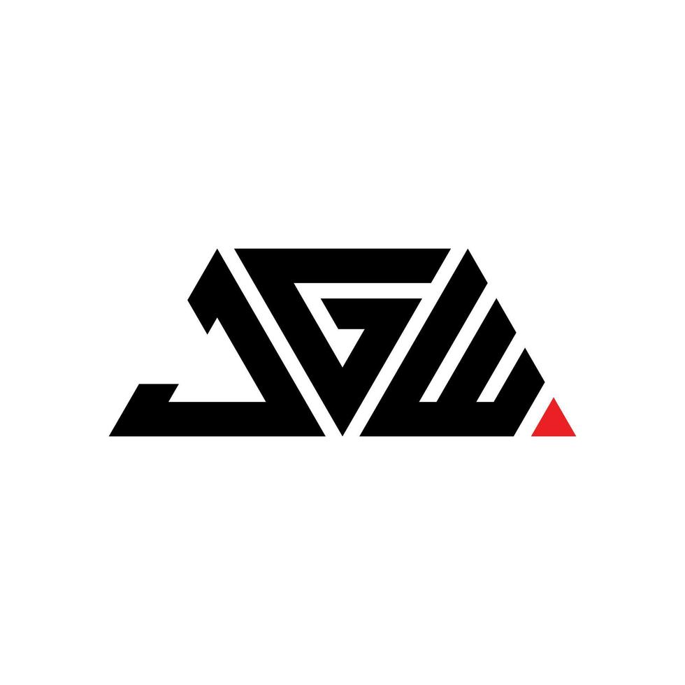 création de logo de lettre triangle jgw avec forme de triangle. monogramme de conception de logo triangle jgw. modèle de logo vectoriel triangle jgw avec couleur rouge. logo triangulaire jgw logo simple, élégant et luxueux. jgw
