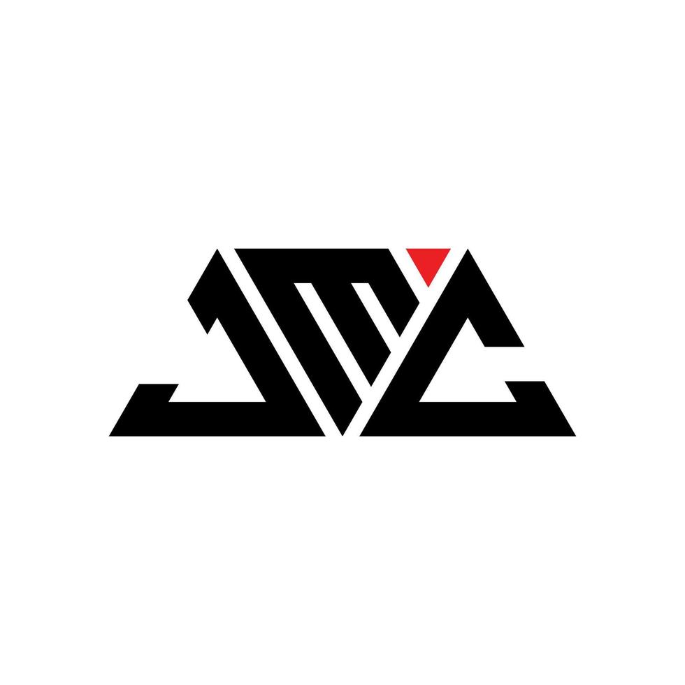 création de logo de lettre triangle jmc avec forme de triangle. monogramme de conception de logo triangle jmc. modèle de logo vectoriel triangle jmc avec couleur rouge. logo triangulaire jmc logo simple, élégant et luxueux. jmc