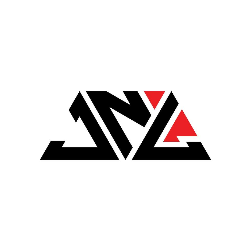 création de logo de lettre triangle jnl avec forme de triangle. monogramme de conception de logo triangle jnl. modèle de logo vectoriel triangle jnl avec couleur rouge. logo triangulaire jnl logo simple, élégant et luxueux. jnl