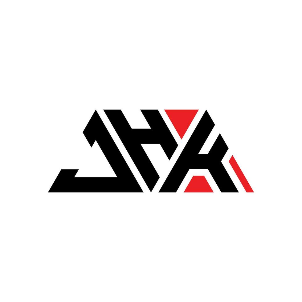 création de logo de lettre triangle jhk avec forme de triangle. monogramme de conception de logo triangle jhk. modèle de logo vectoriel triangle jhk avec couleur rouge. logo triangulaire jhk logo simple, élégant et luxueux. jhk