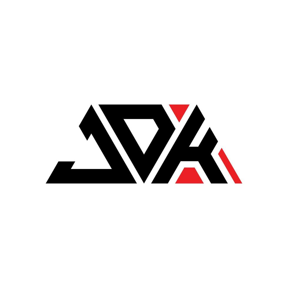 création de logo de lettre triangle jdk avec forme de triangle. monogramme de conception de logo triangle jdk. modèle de logo vectoriel triangle jdk avec couleur rouge. logo triangulaire jdk logo simple, élégant et luxueux. jdk