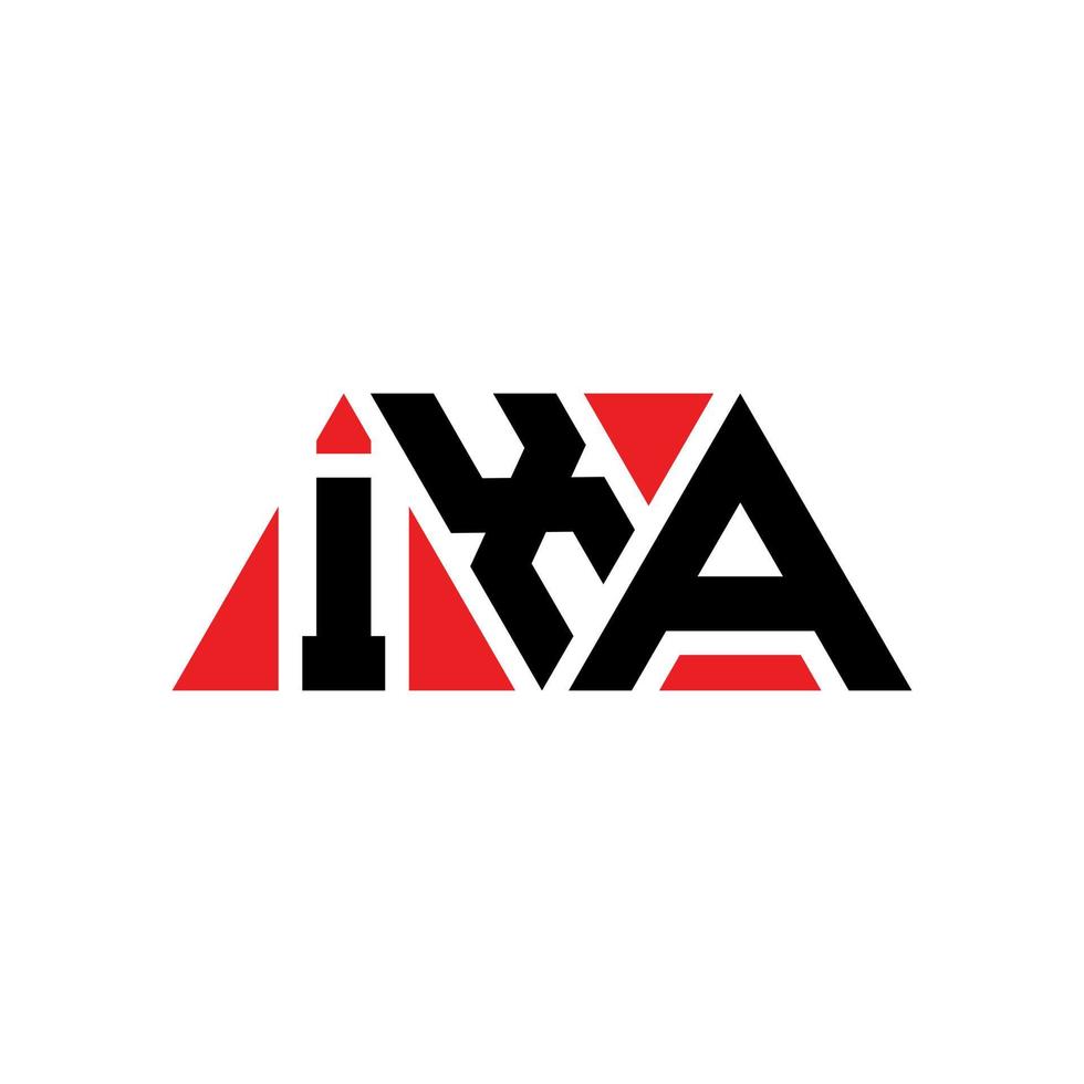 création de logo de lettre triangle ixa avec forme de triangle. monogramme de conception de logo triangle ixa. modèle de logo vectoriel triangle ixa avec couleur rouge. logo triangulaire ixa logo simple, élégant et luxueux. ixa