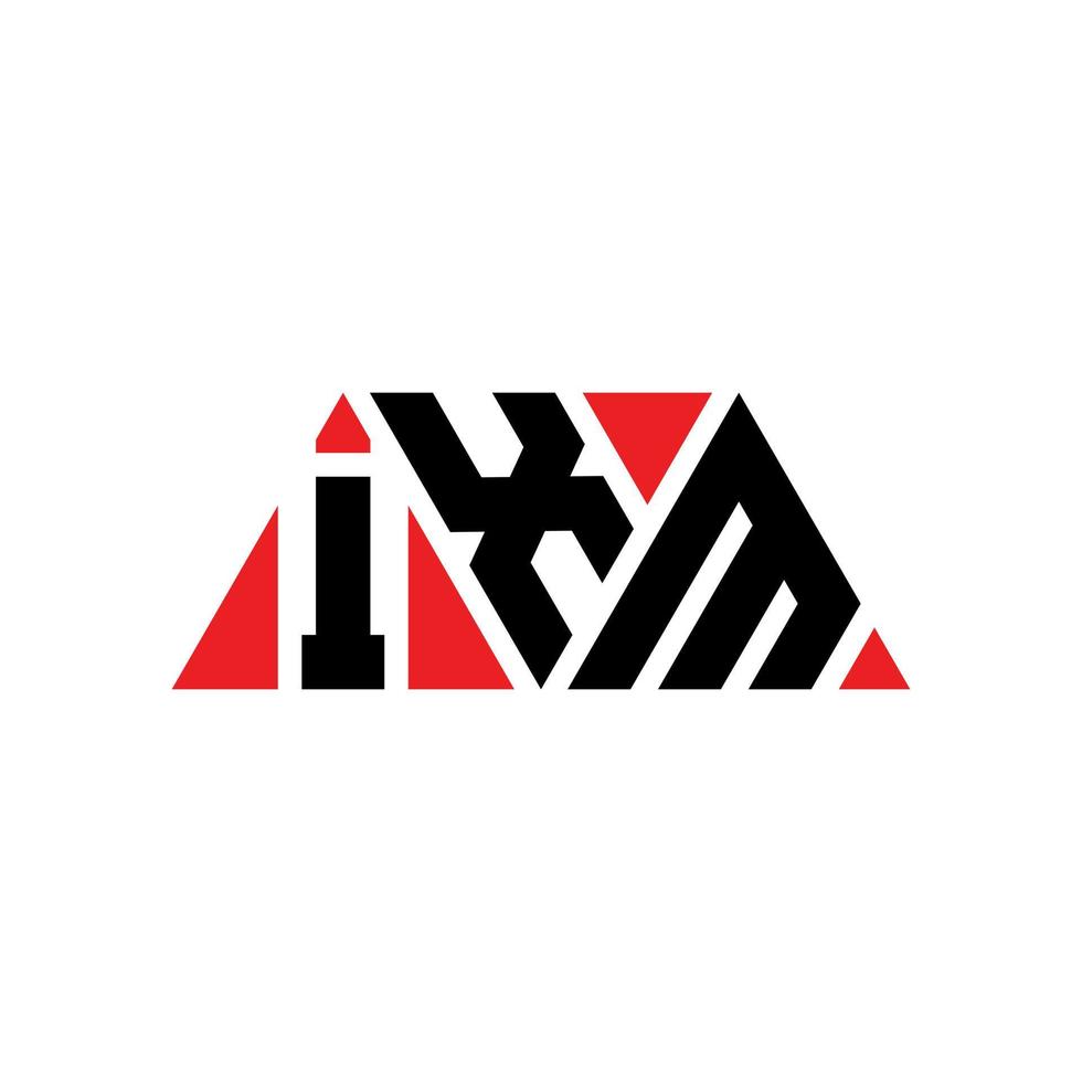 création de logo de lettre triangle ixm avec forme de triangle. monogramme de conception de logo triangle ixm. modèle de logo vectoriel triangle ixm avec couleur rouge. logo triangulaire ixm logo simple, élégant et luxueux. ixm