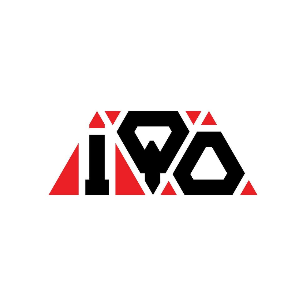 création de logo de lettre triangle iqo avec forme de triangle. monogramme de conception de logo triangle iqo. modèle de logo vectoriel triangle iqo avec couleur rouge. logo triangulaire iqo logo simple, élégant et luxueux. iqo