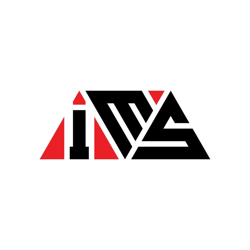 création de logo de lettre triangle ims avec forme de triangle. monogramme de conception de logo triangle ims. modèle de logo vectoriel triangle ims avec couleur rouge. ims logo triangulaire logo simple, élégant et luxueux. je suis