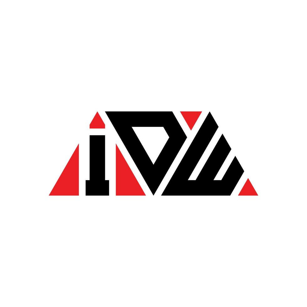 création de logo de lettre triangle idw avec forme de triangle. monogramme de conception de logo triangle idw. modèle de logo vectoriel triangle idw avec couleur rouge. logo triangulaire idw logo simple, élégant et luxueux. IDW