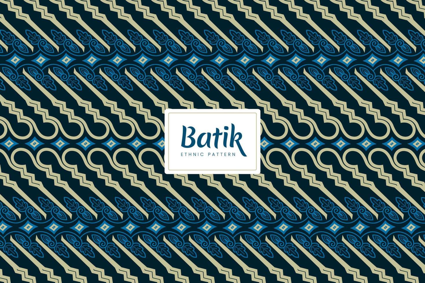batik indonésien parang traditionnel décoratif motifs floraux vecteur bleu marine