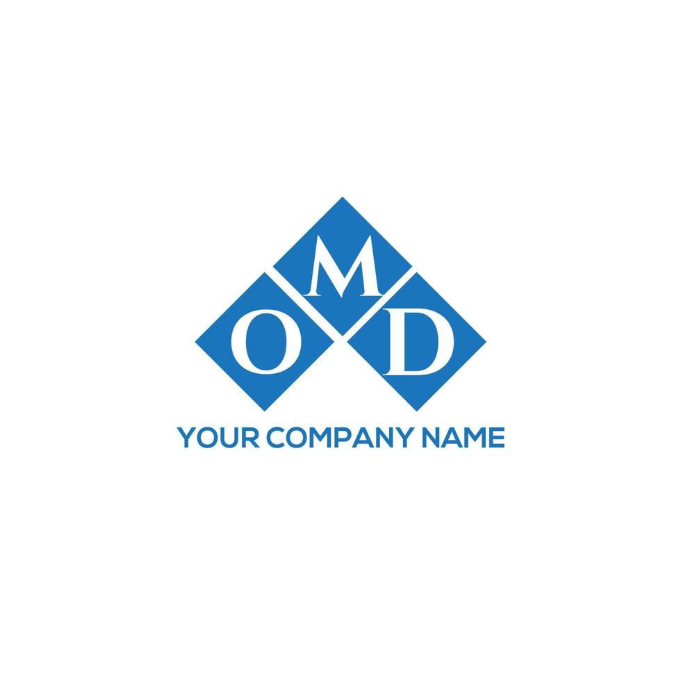 création de logo de lettre omd sur fond blanc. concept de logo de lettre initiales créatives omd. conception de lettre omd. vecteur