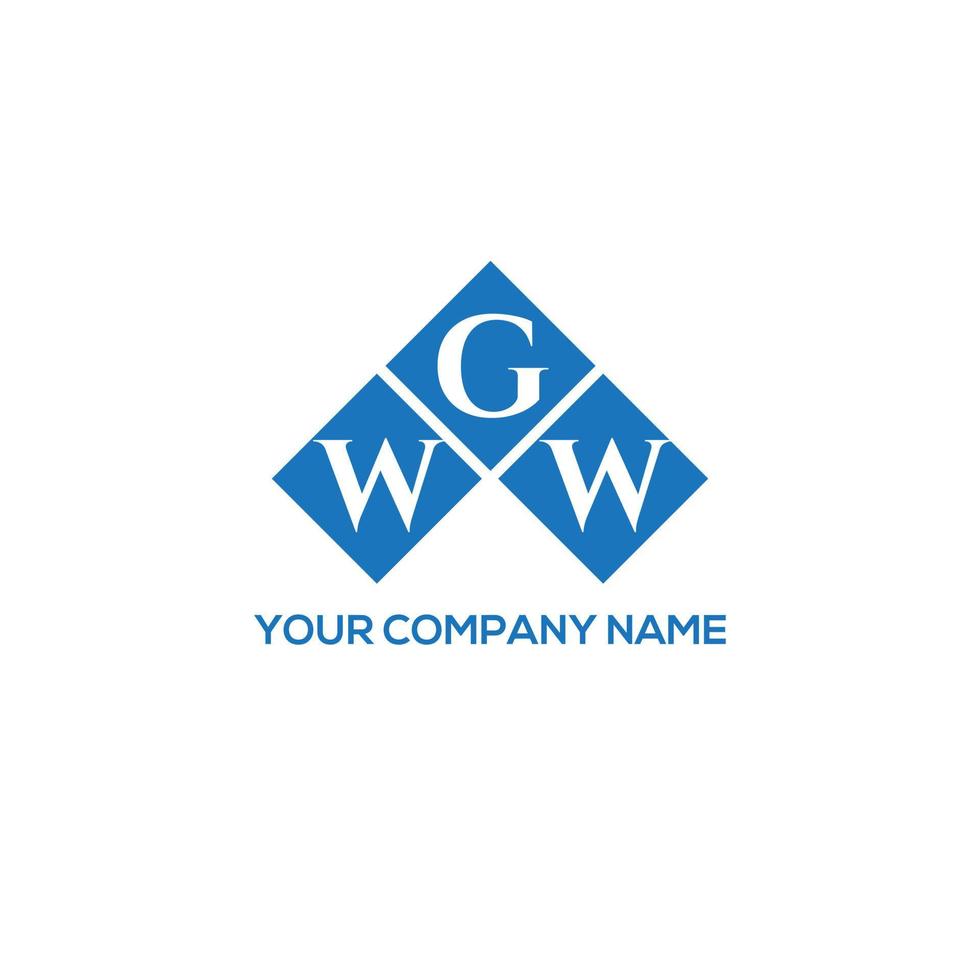 création de logo de lettre wgw sur fond blanc. concept de logo de lettre initiales créatives wgw. conception de lettre www. vecteur