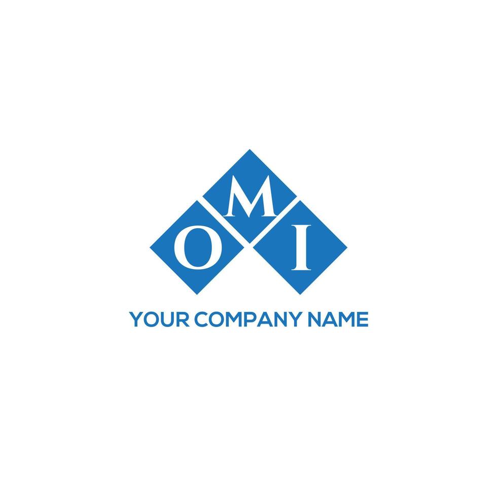 création de logo de lettre omi sur fond blanc. concept de logo de lettre initiales créatives omi. conception de lettre omi. vecteur