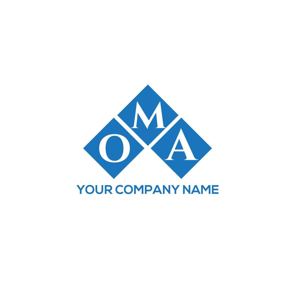 création de logo de lettre oma sur fond blanc. concept de logo de lettre initiales créatives oma. conception de lettre oma. vecteur