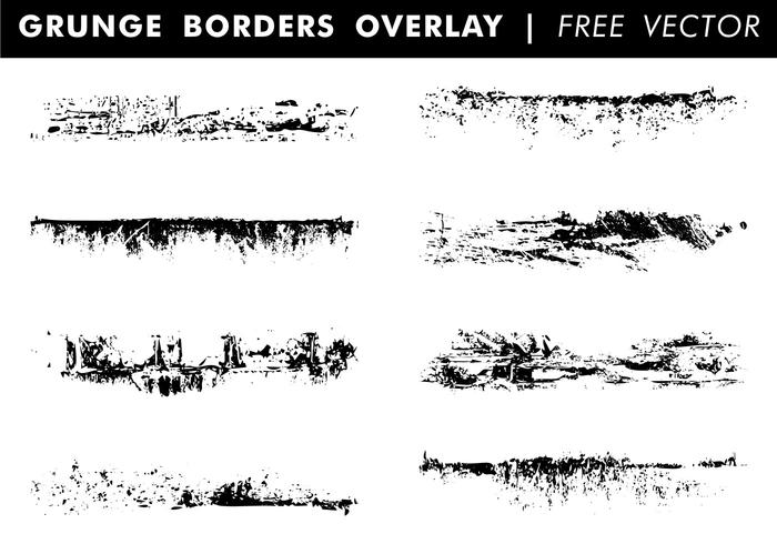 Grunge border overlay free vector