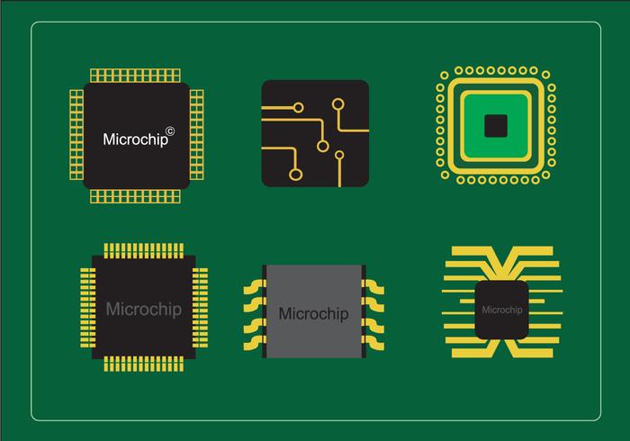 Microchips divers vecteur