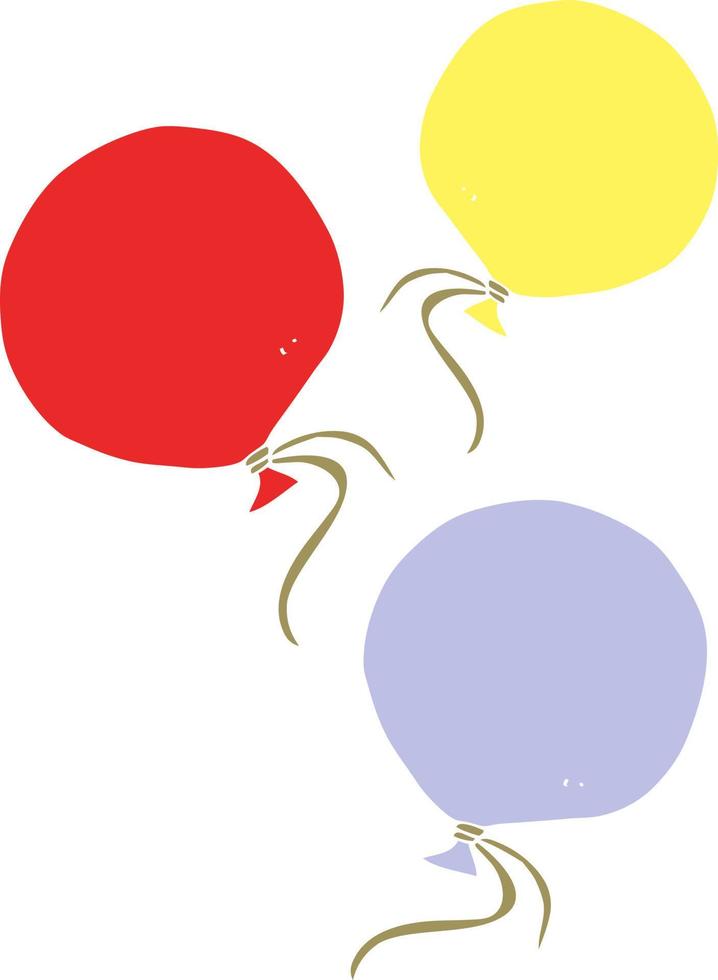 illustration en couleur plate d'un ballon de dessin animé vecteur