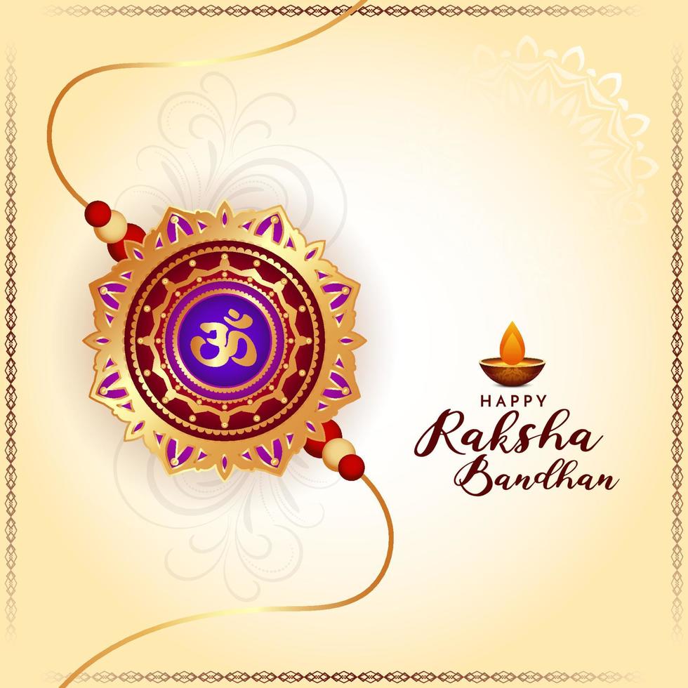 joyeux festival de raksha bandhan salutation fond élégant vecteur