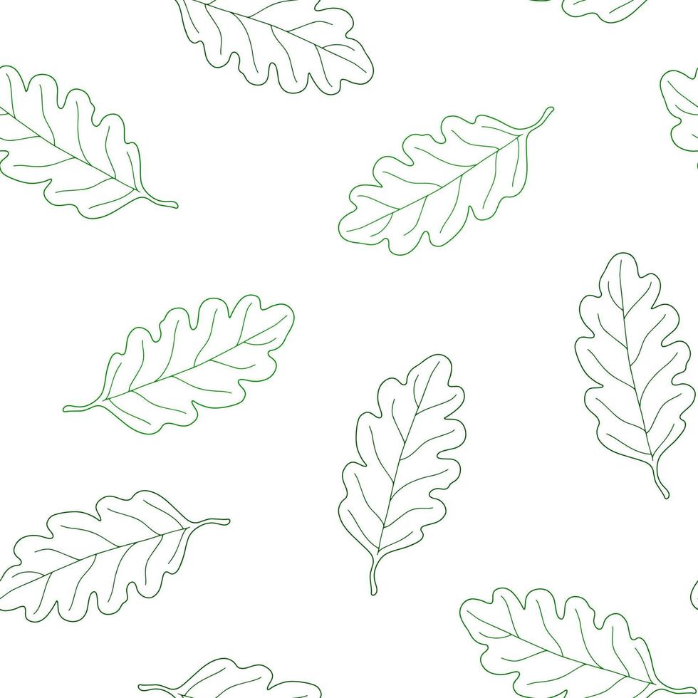 feuilles d'automne modèle sans couture contour images saisonnières automne simple ornement de répétition dans un style doodle dessiné à la main pour papier cadeau, textile vecteur