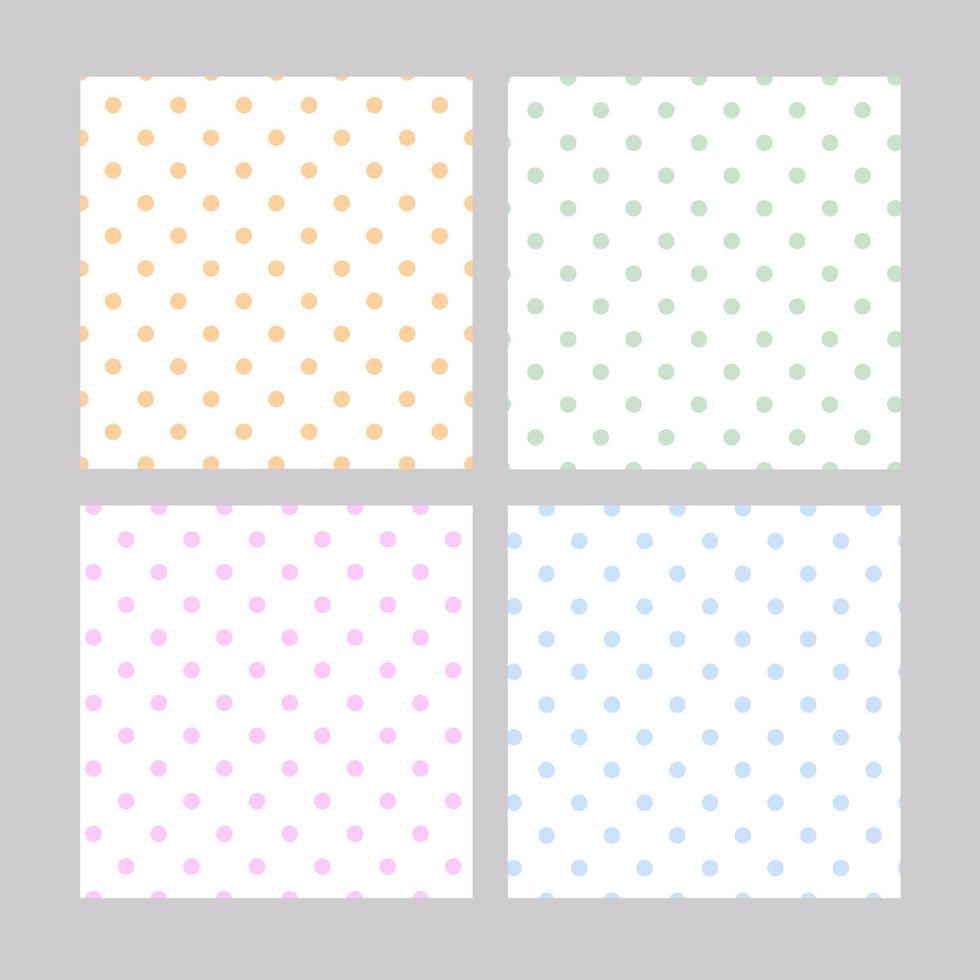 illustration vectorielle de motif abstrait à pois sans couture dans une couleur pastel tendre, ornement répété pour le textile, le tissu, le décor à la maison d'un enfant mignon vecteur