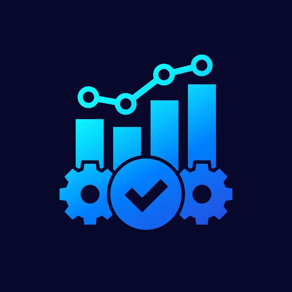 icône d'efficacité et de croissance pour le web vecteur