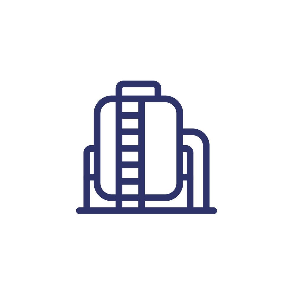 réservoir, icône de la ligne de stockage industriel vecteur
