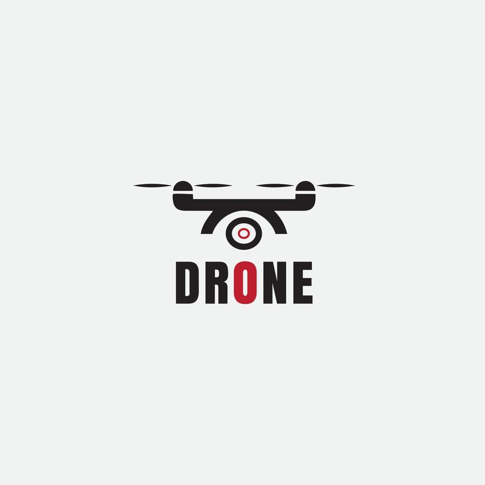illustration vectorielle de drone logo design vecteur