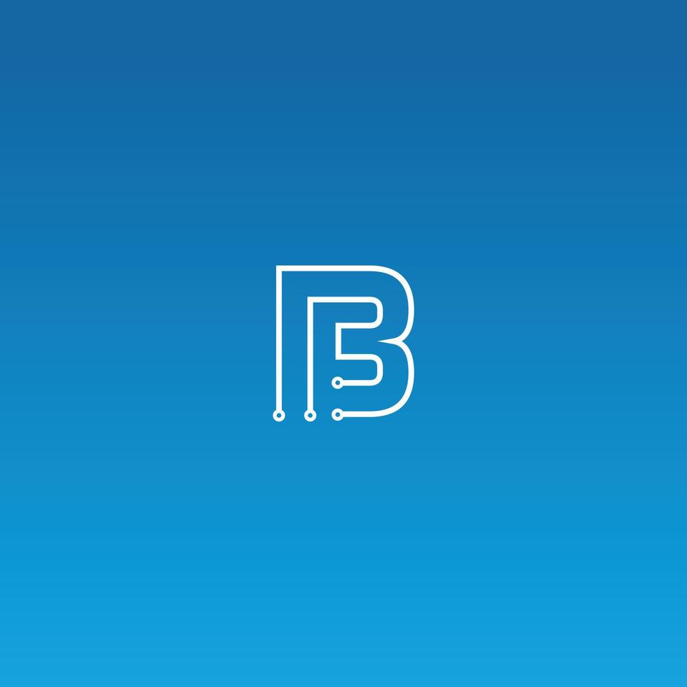 conception abstraite de modèle de vecteur de logo de lettre bf.