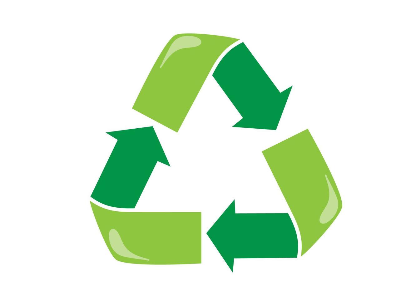 recycler icône vecteur vert triangulaire eco recycler icônes