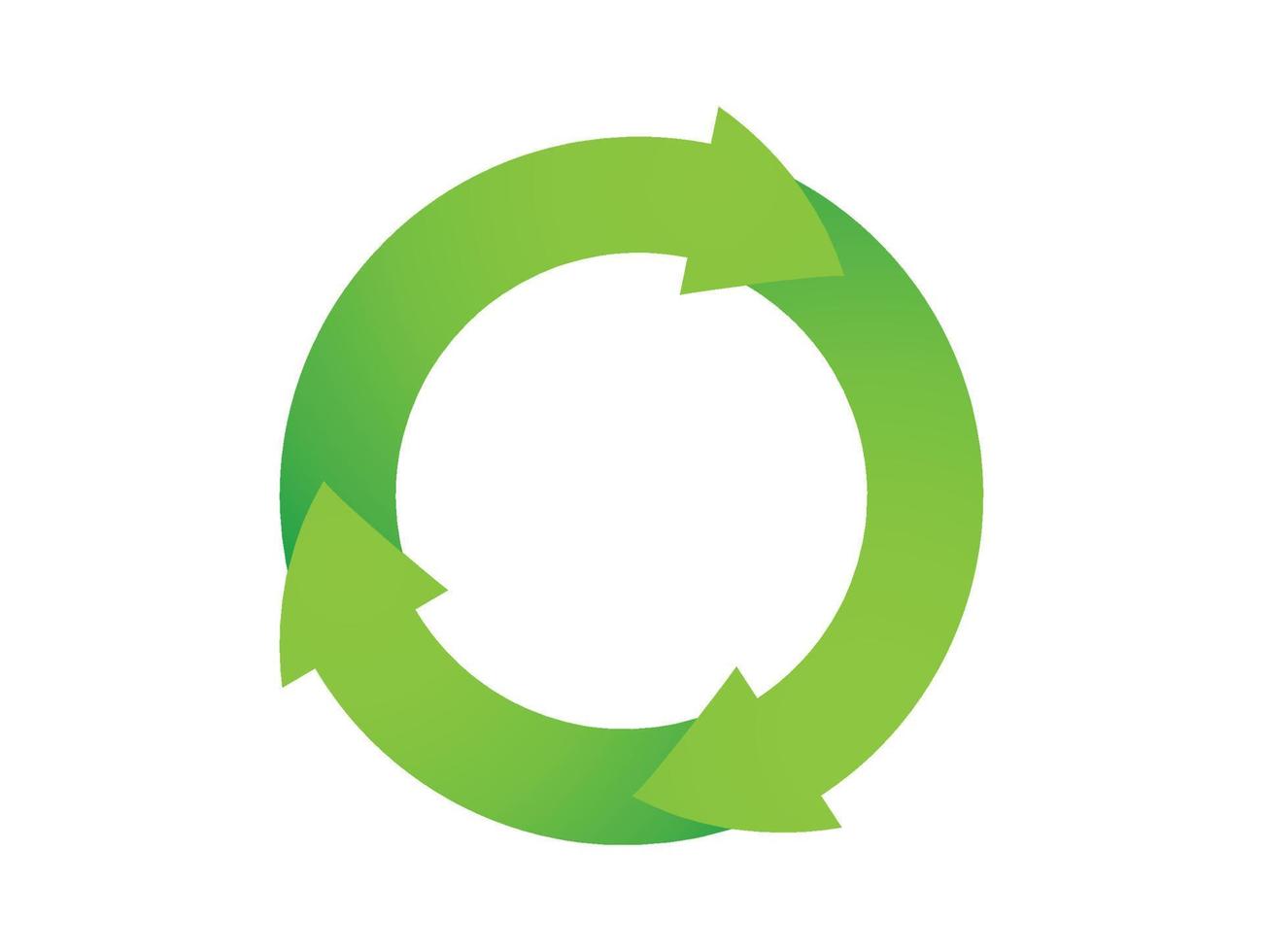 recycler icône vecteur vert triangulaire eco recycler icônes