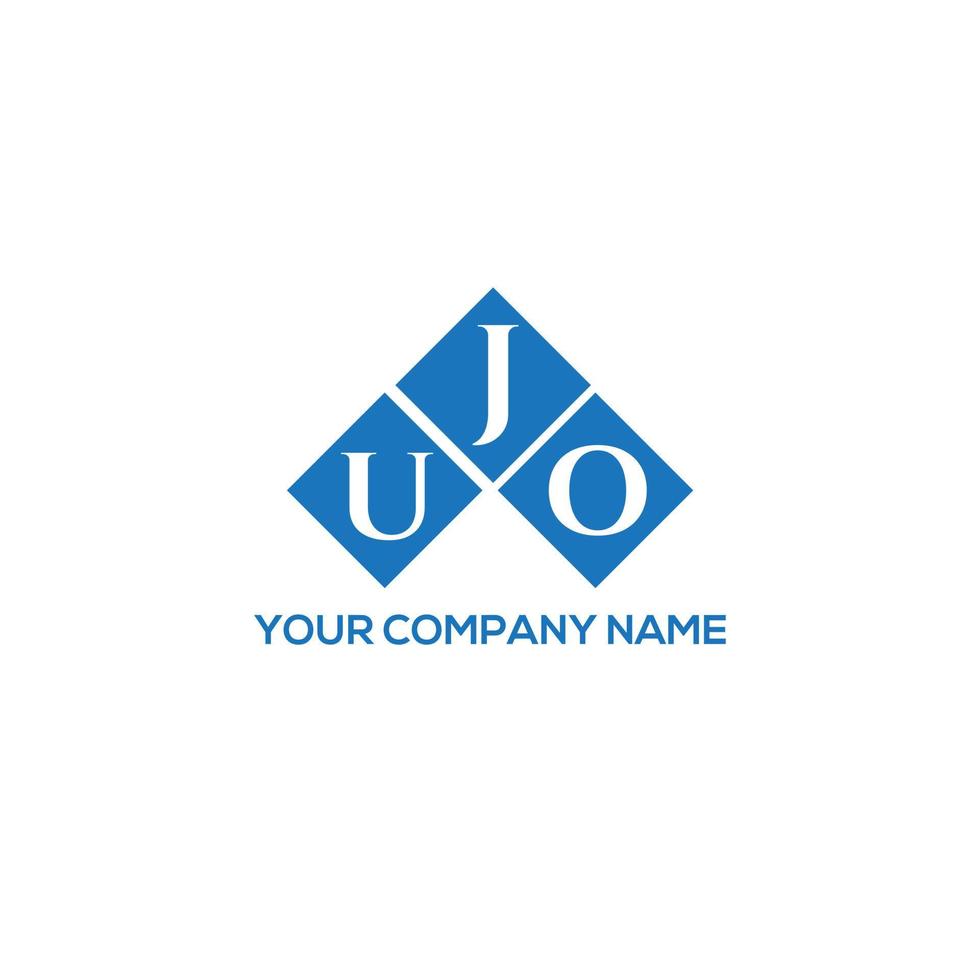 création de logo de lettre ujo sur fond blanc. concept de logo de lettre initiales créatives ujo. conception de lettre ujo. vecteur