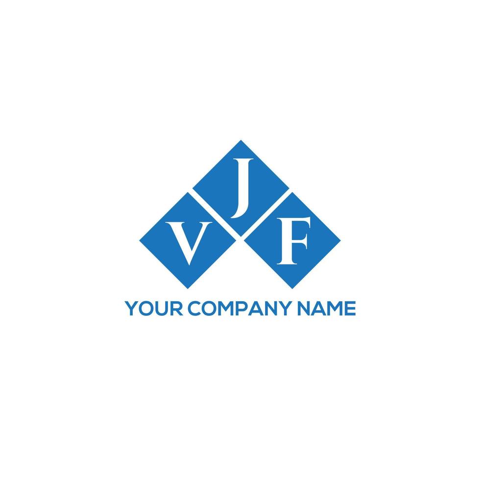 création de logo de lettre vjf sur fond blanc. concept de logo de lettre initiales créatives vjf. conception de lettre vjf. vecteur