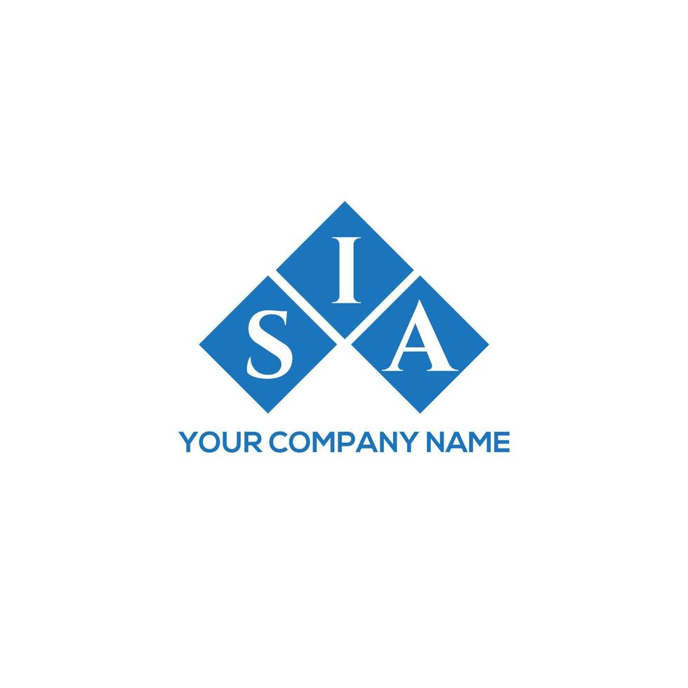 création de logo de lettre sia sur fond blanc. concept de logo de lettre initiales créatives sia. conception de lettre sia. vecteur