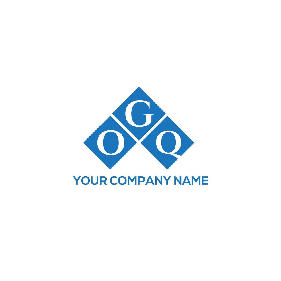 création de logo de lettre ogq sur fond blanc. concept de logo de lettre initiales créatives ogq. conception de lettre ogq. vecteur