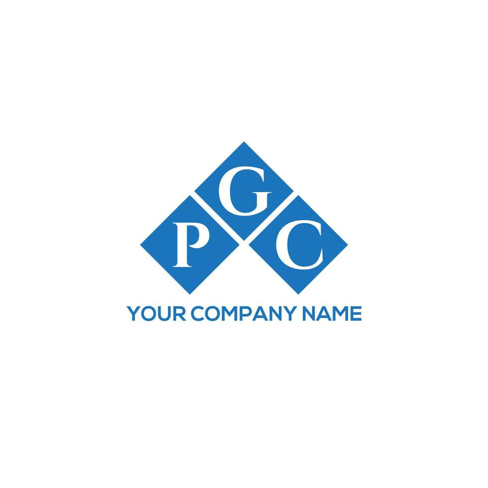 création de logo de lettre pgc sur fond blanc. concept de logo de lettre initiales créatives pgc. conception de lettre pgc. vecteur