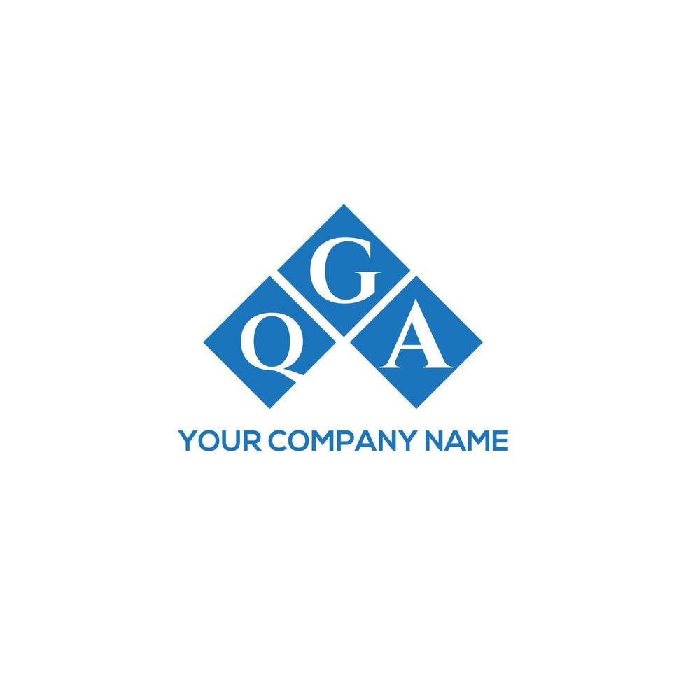 création de logo de lettre qga sur fond blanc. concept de logo de lettre initiales créatives qga. conception de lettre qga. vecteur