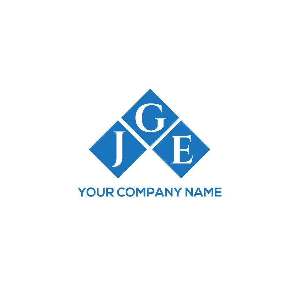 création de logo de lettre jge sur fond blanc. concept de logo de lettre initiales créatives jge. conception de lettre jge. vecteur