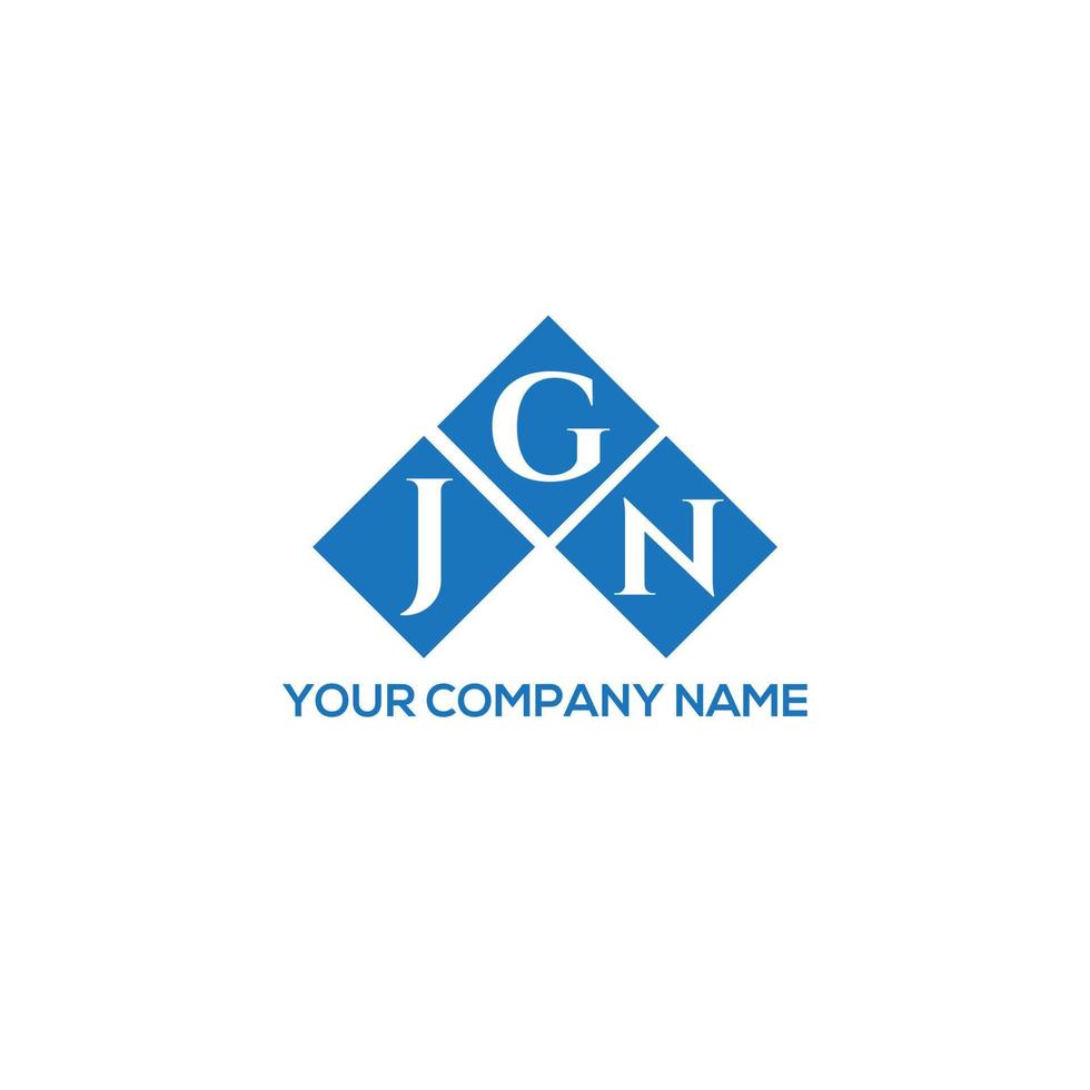 création de logo de lettre jgn sur fond blanc. concept de logo de lettre initiales créatives jgn. conception de lettre jgn. vecteur