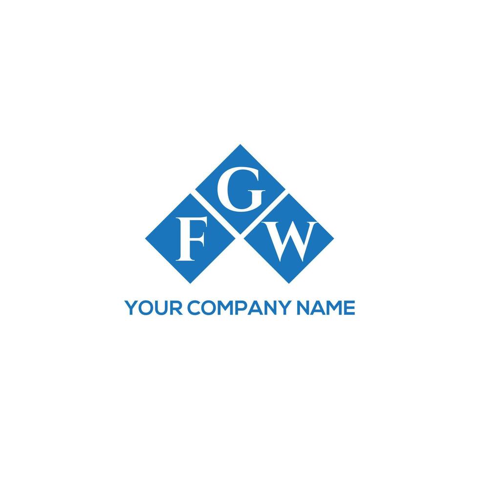 création de logo de lettre fgw sur fond blanc. concept de logo de lettre initiales créatives fgw. conception de lettre fgw. vecteur