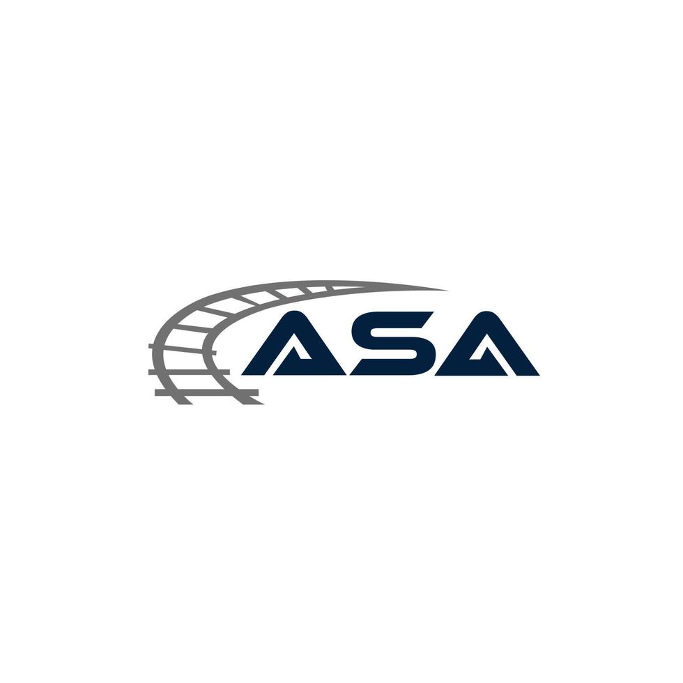 création de logo de lettre asa sur fond blanc. concept de logo de lettre initiales créatives asa. conception de lettre asa. vecteur