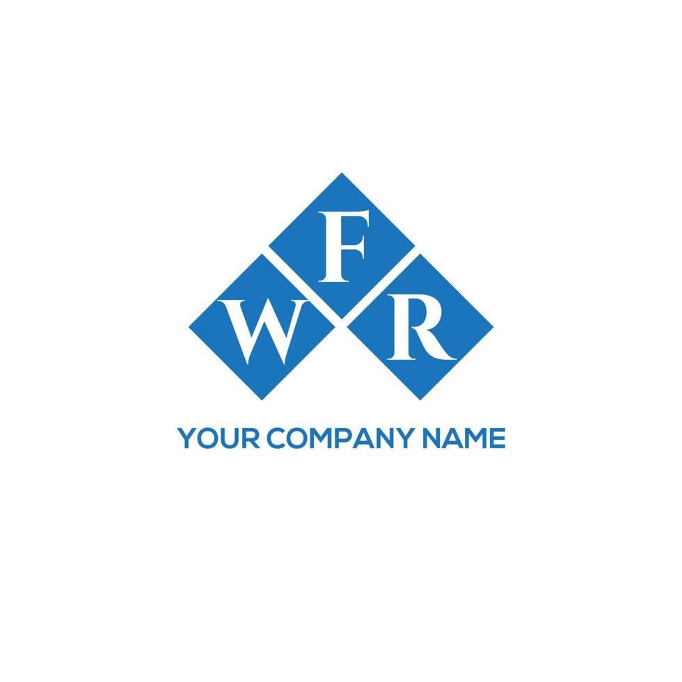 création de logo de lettre wfr sur fond blanc. concept de logo de lettre initiales créatives wfr. conception de lettre wfr. vecteur