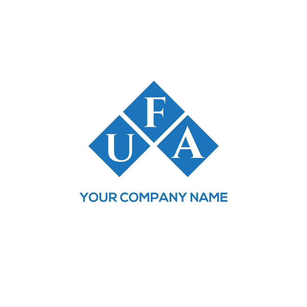 création de logo de lettre ufa sur fond blanc. concept de logo de lettre initiales créatives ufa. conception de lettre ufa. vecteur
