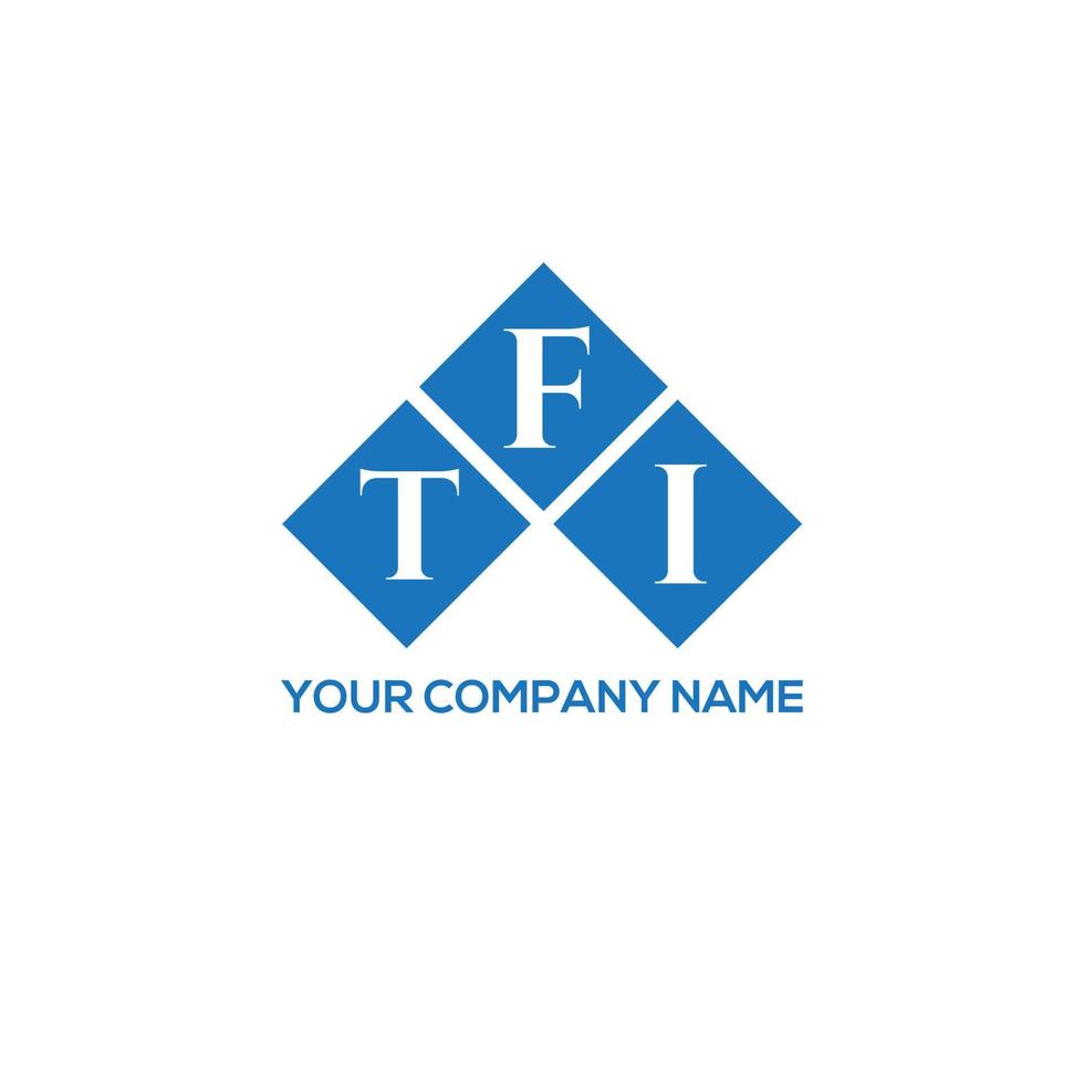 création de logo de lettre tfi sur fond blanc. concept de logo de lettre initiales créatives tfi. conception de lettre tfi. vecteur