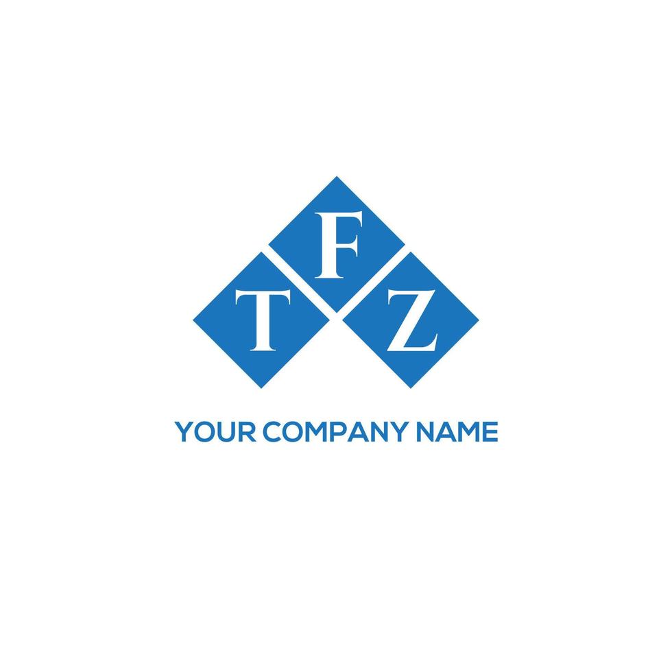 création de logo de lettre tfz sur fond blanc. concept de logo de lettre initiales créatives tfz. conception de lettre tfz. vecteur