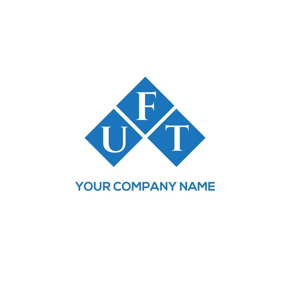 création de logo de lettre uft sur fond blanc. concept de logo de lettre initiales créatives uft. conception de lettre uft. vecteur