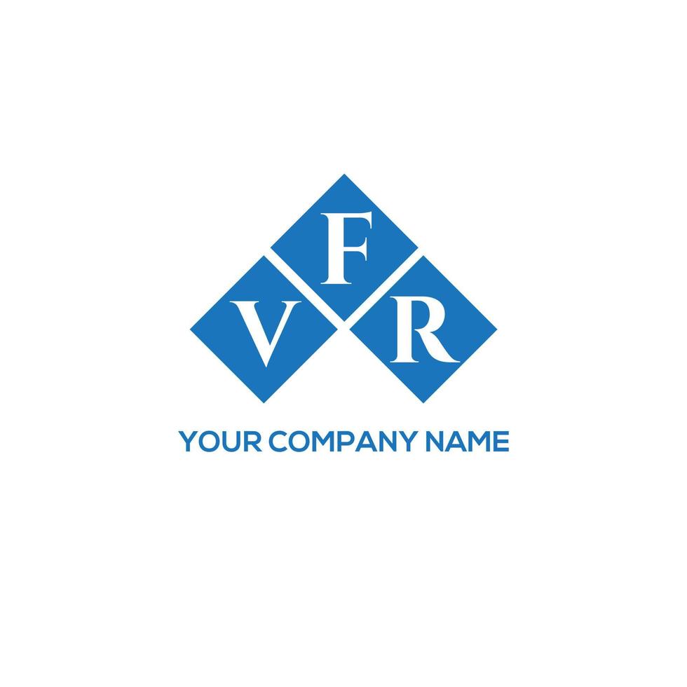 création de logo de lettre vfr sur fond blanc. concept de logo de lettre initiales créatives vfr. conception de lettre vfr. vecteur