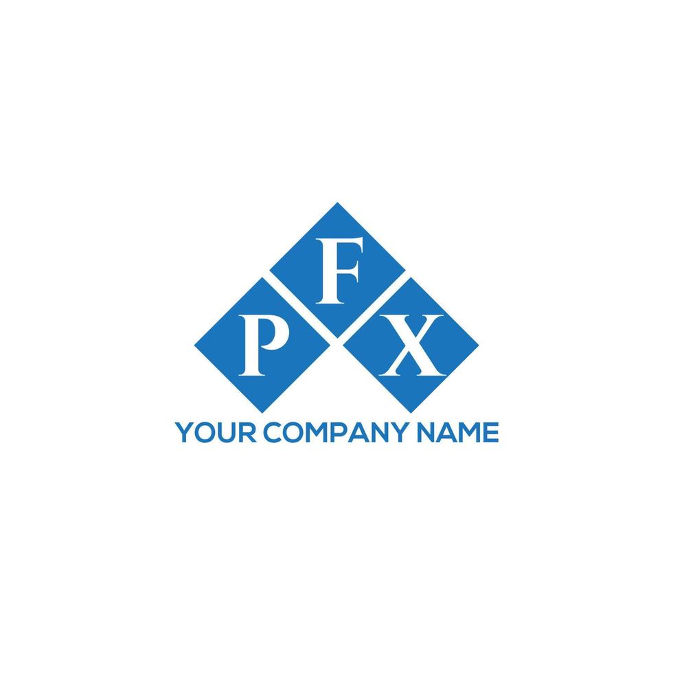 création de logo de lettre pfx sur fond blanc. concept de logo de lettre initiales créatives pfx. conception de lettre pfx. vecteur
