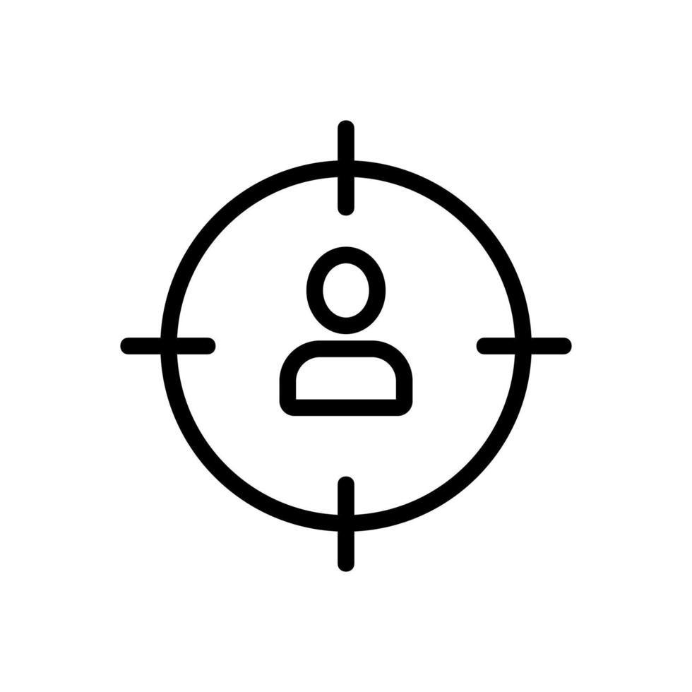 vecteur d'icône de vue d'homme. illustration de symbole de contour isolé