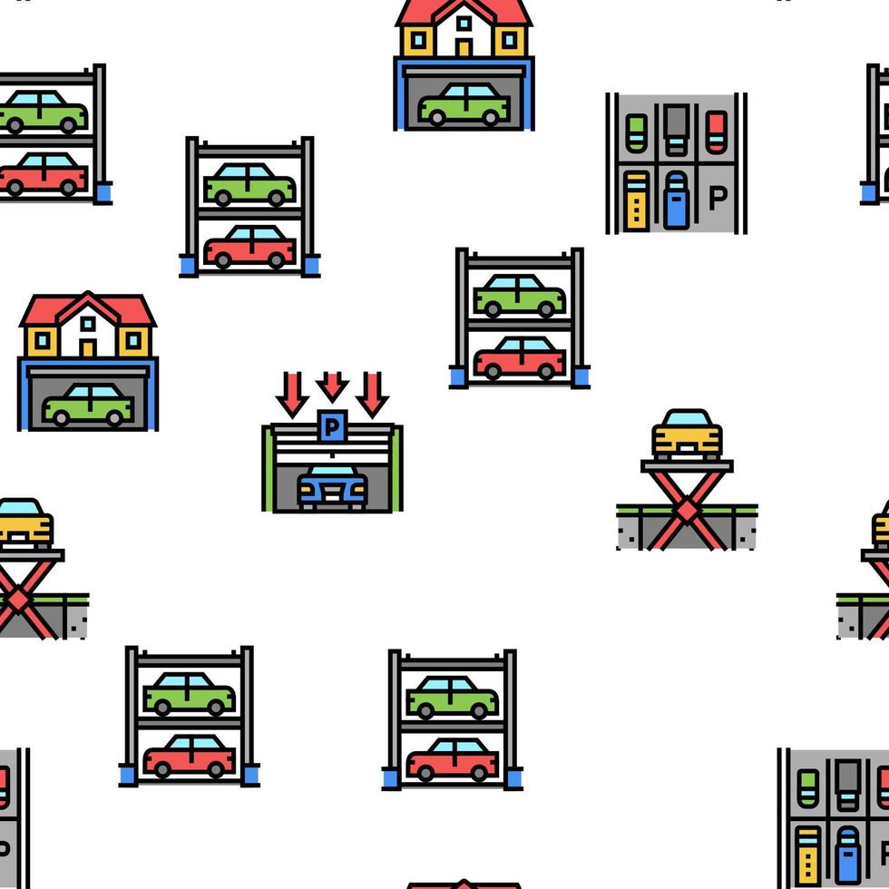modèle sans couture de vecteur de stationnement souterrain